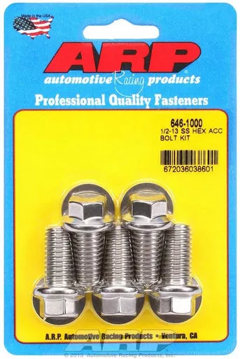 1/2-13 x 1.000 6pt SS Bolt Kit 5pk