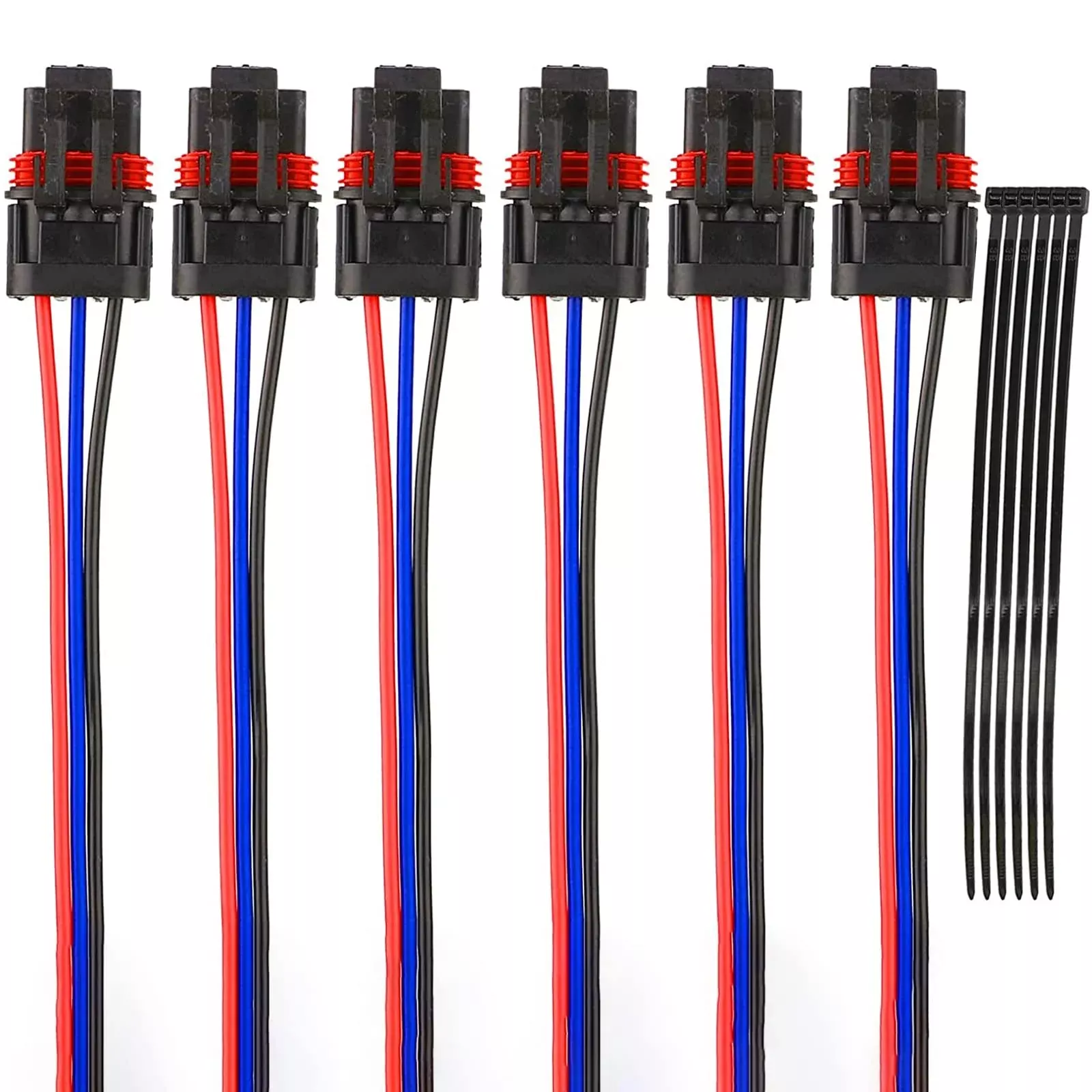 12Awg Pulse Power Plug Pigtail Connector Compatible With 2018 2019 2020 2021 Polaris Ranger Xp 1000 /Rzr Rs1 Pro General – Bus Bar Harness Pigtail Connectors 6Pcs (6 Pcs)