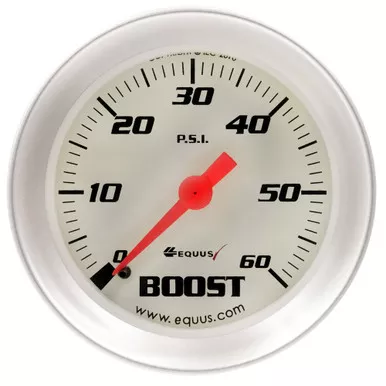 2.0 Dia Boost Gauge Silver60psi