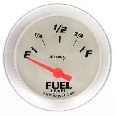 2.0 Dia Fuel Level Gauge Silver