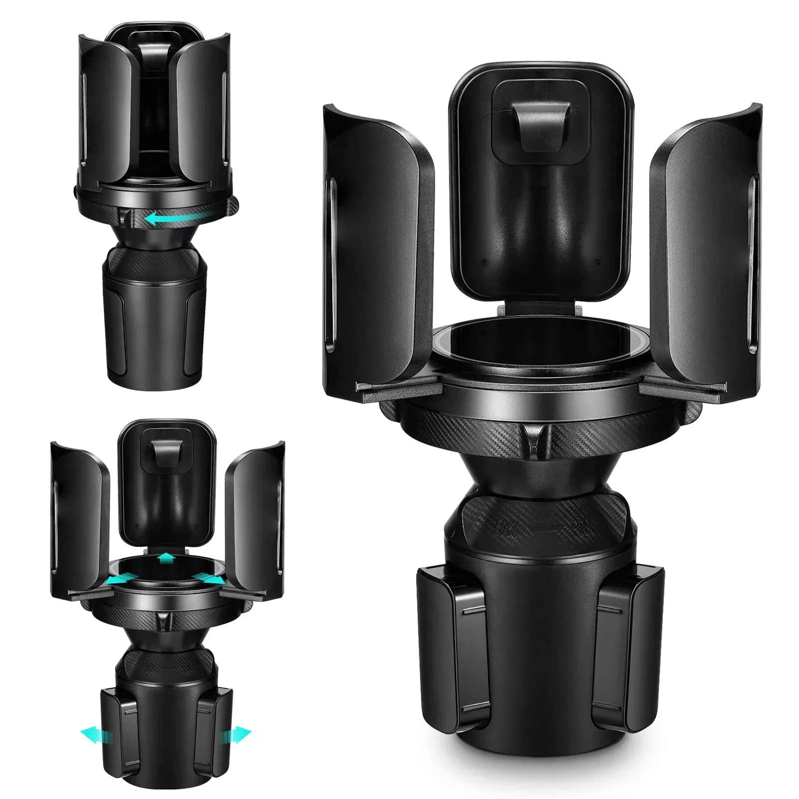 2 Pack Car Cup Holder Expander Adapter (Adjustable) This Hill All Purpose Cup Holder Expander For Car With Rubber Fits Less Than 5.51 Large Bottles & Mugs & Foods & Drinks