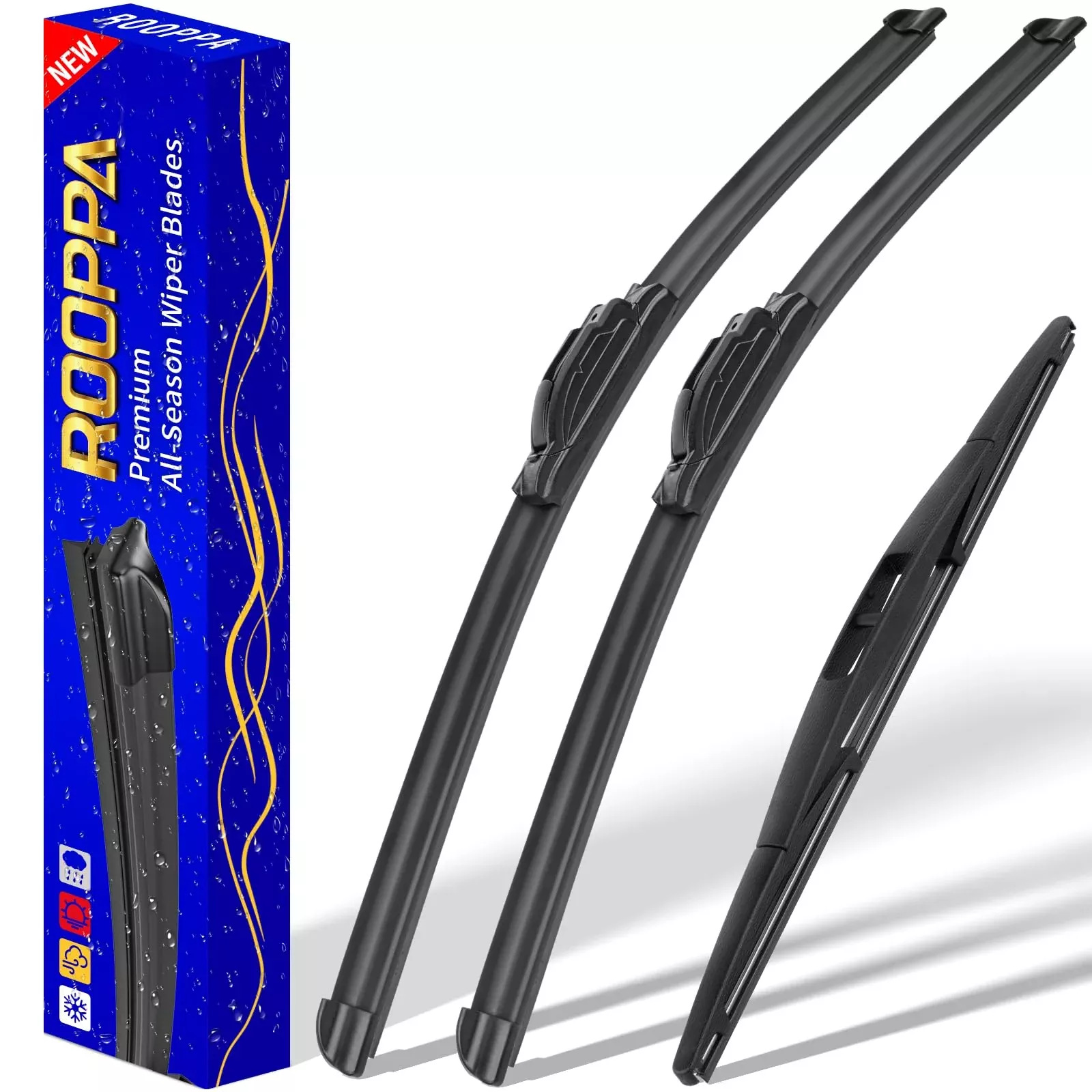 3 Wipers Replacement For 2003-2008 Honda Pilot, Windshield Wiper Blades Original Equipment Replacement – 24/21/14 (Set Of 3) U/J Hook