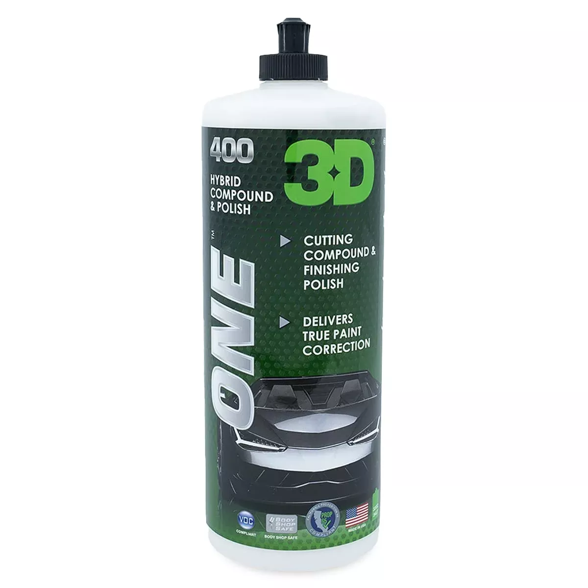 3D One Car Scratch & Swirl Remover – Rubbing Compound & Finishing Polish – Buffing Compound Swirl Remover – True Car Paint Correction 32Oz.