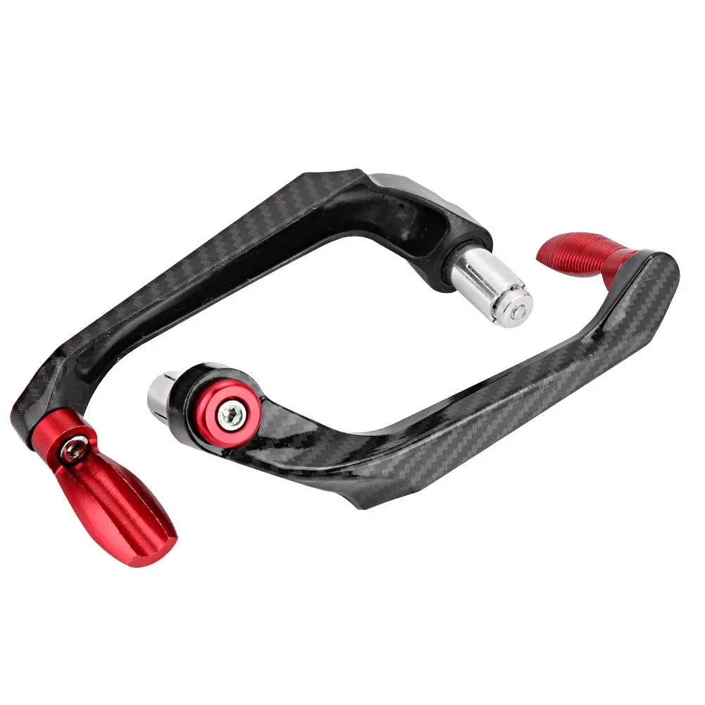 7/8Inch Universal Motorcycle Handlebar Protector, Cnc High Density Aluminum Alloy Brake Handlebar Guard(Red)