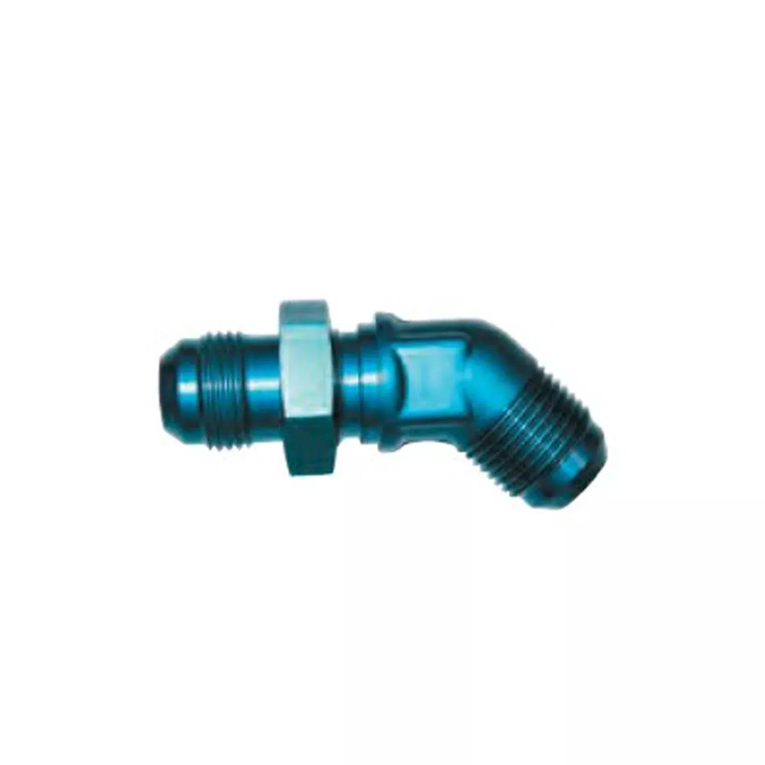 -8An Blu 45 Degree Bulkhead Flare