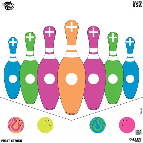 Allen Company Triggering More Fun EZ Aim, Paper Target, 9 Pack, 12"x12", Assorted Colors 15640