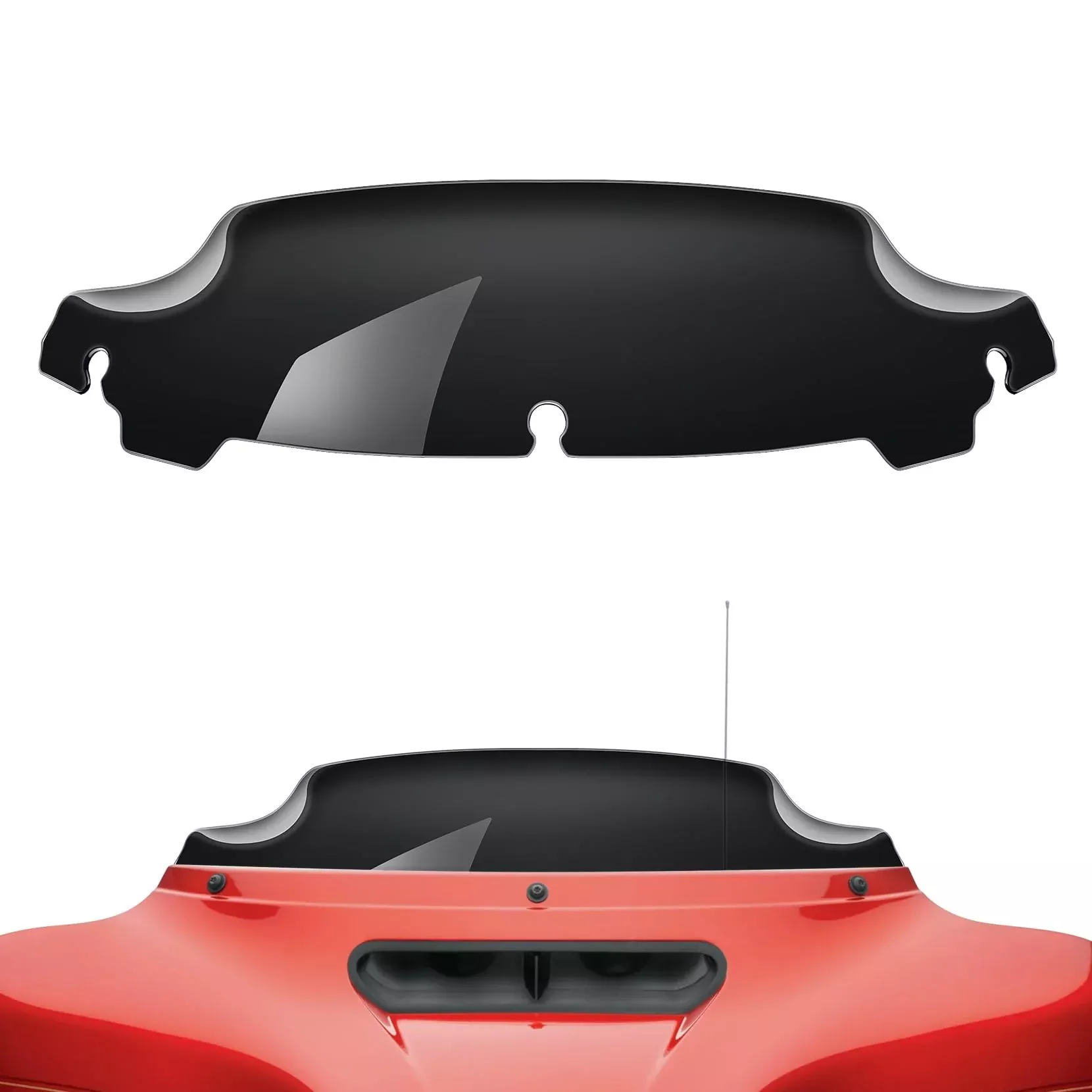 Amazicha 4.5″ Black Wave Windshield for Harley Davidson Touring 2014-2024, Polycarbonate