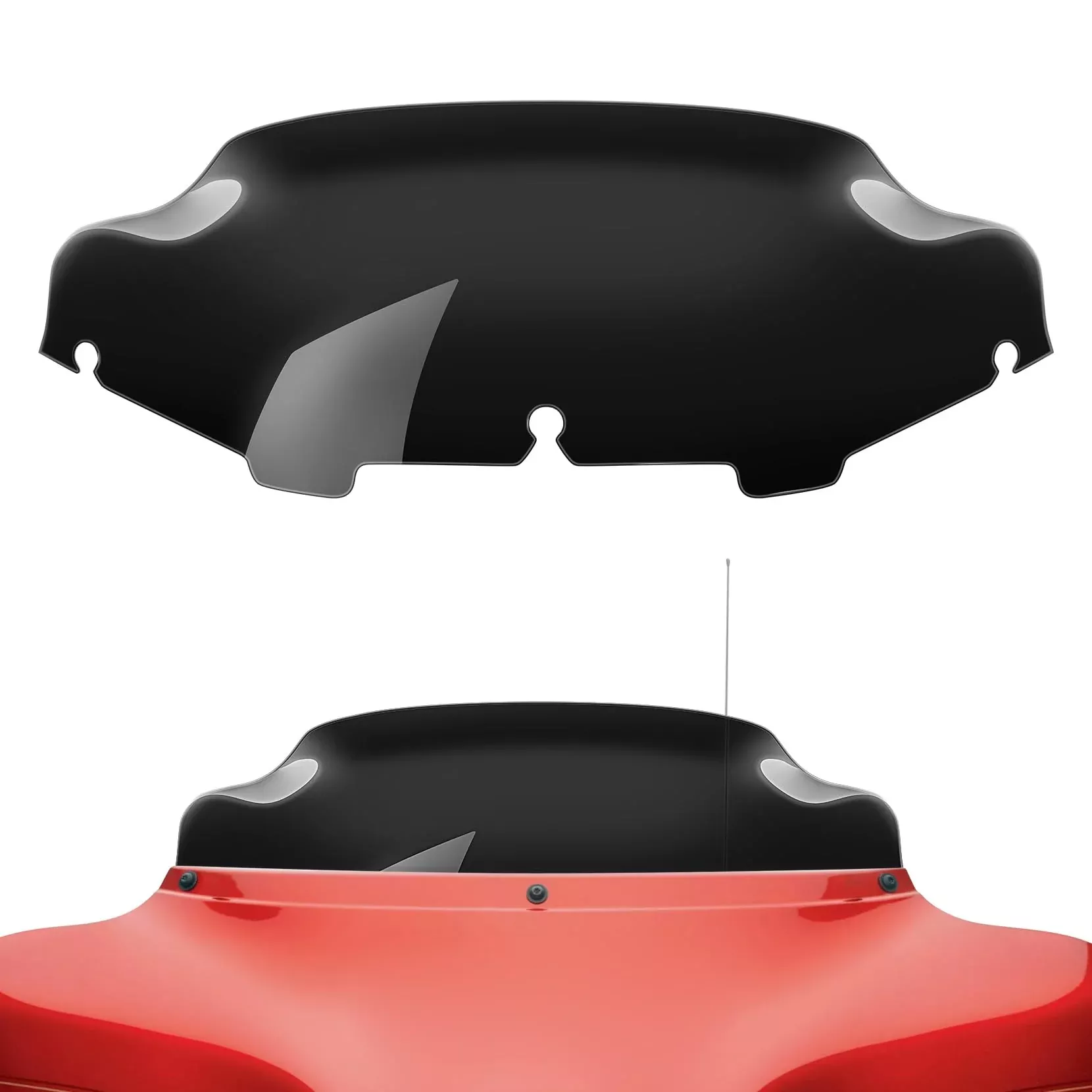 Amazicha Black 6 Windshield Windscreen Fit For Harley Electra Street Glide Touring 1996-2013