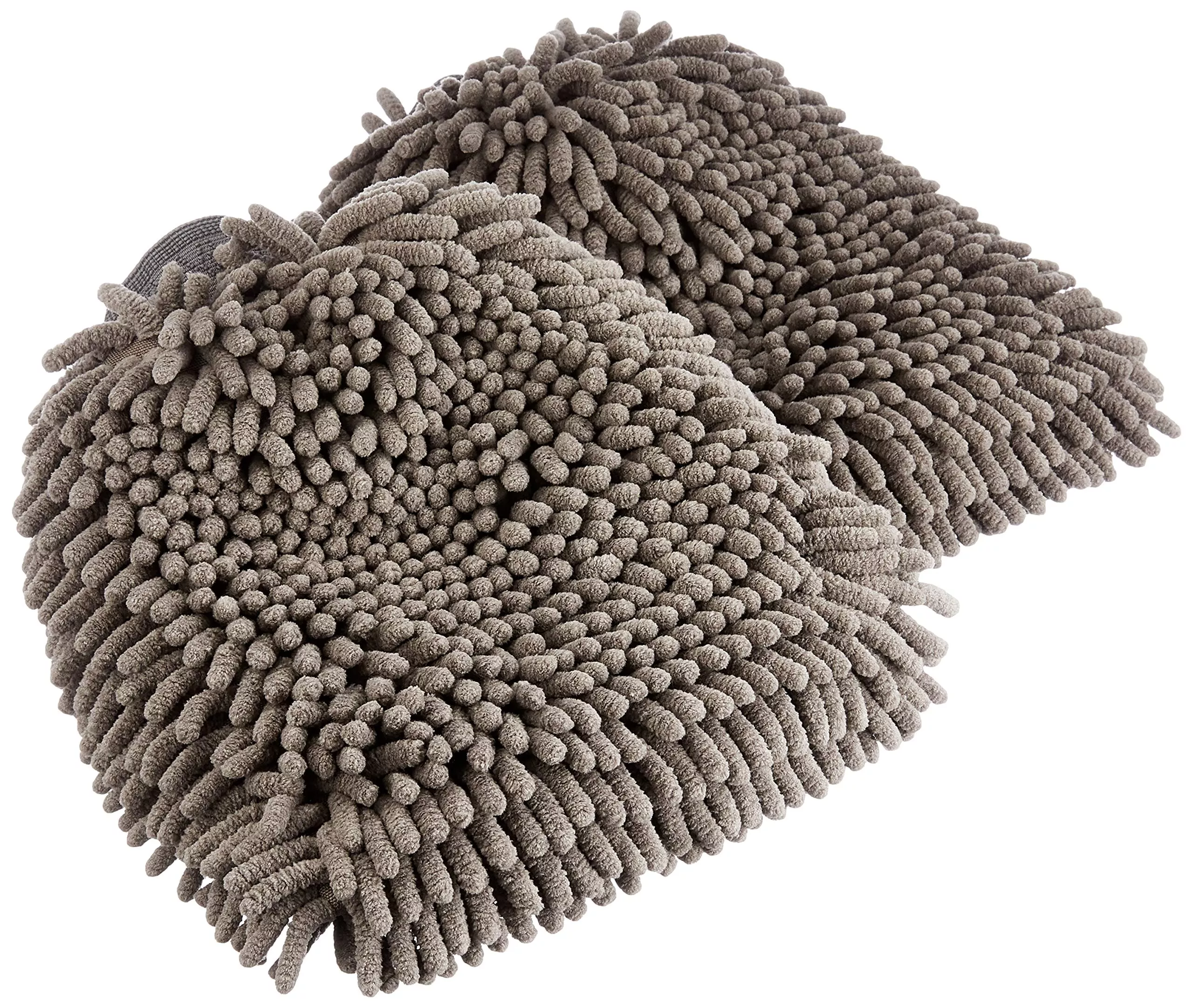 Amazon Basics Absorbent Microfiber Car Wash Drying Mitts, 2 Pack, Gray, 10.44 L X 9.06 W