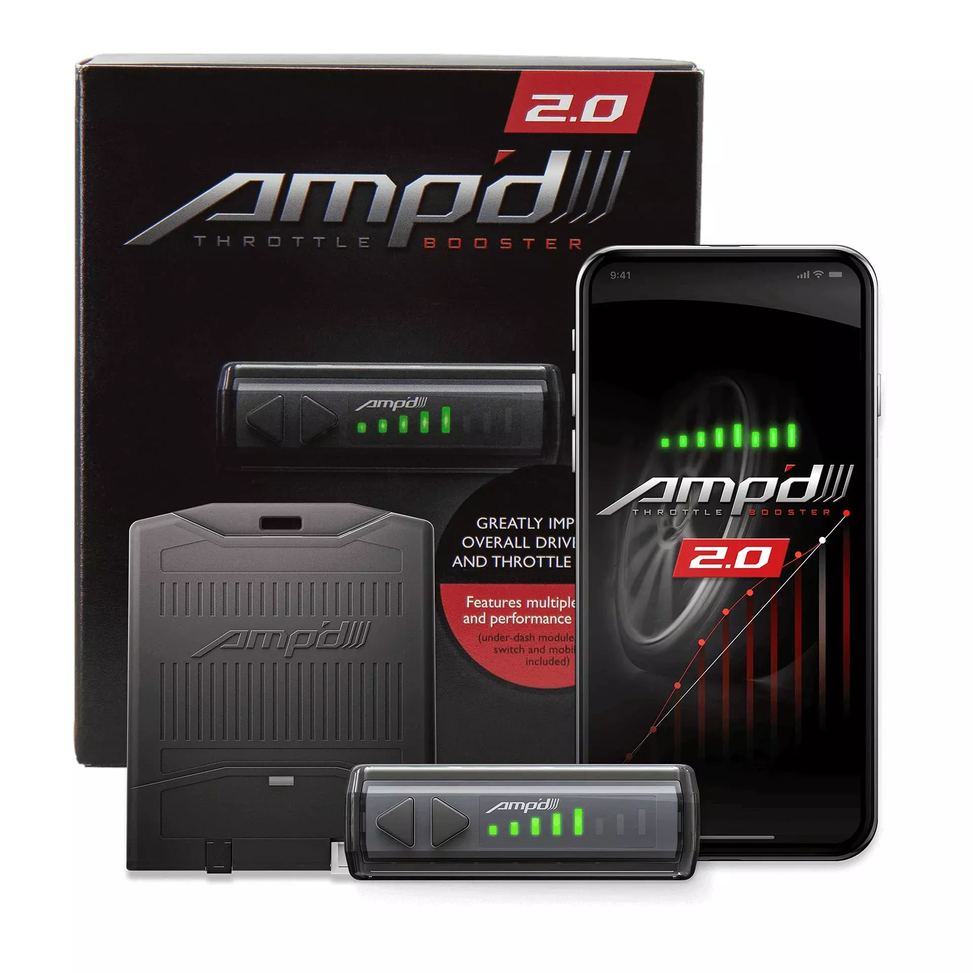 Amp’D 28867-2 2.0 Throttle Booster W/Bluetooth Switch