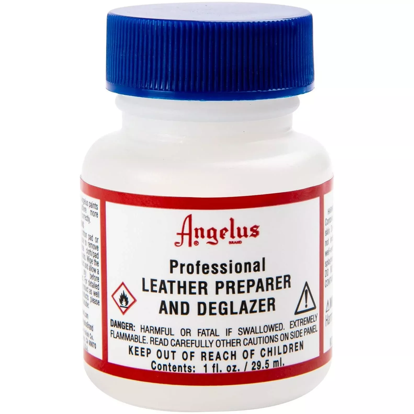 Angelus Leather Preparer Cleaner – 1oz Clear Solution, Model 820-01-000 for Optimal Leather Care