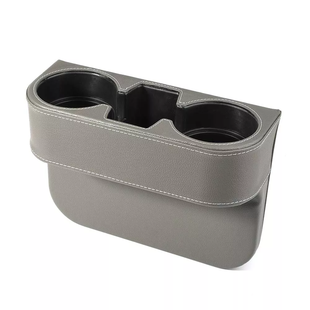 Atmomo Gray Multifunctional Car Cup Holder Car Seat Organizer Gap Filler Bottle Phone Storage Organizer
