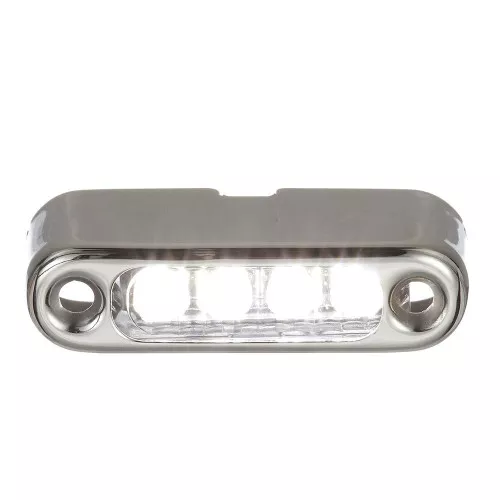 Attwood White LED Micro Light w/Stainless Steel BezelVertical Mount