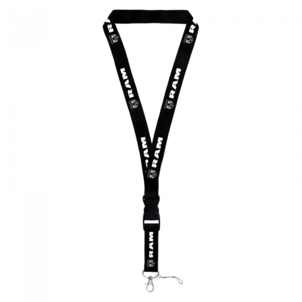 Au-TOMOTIVE GOLD Lanyard Neck Strap Key Chain - White Polyester, 24IN Universal Fit for Dodge RAM