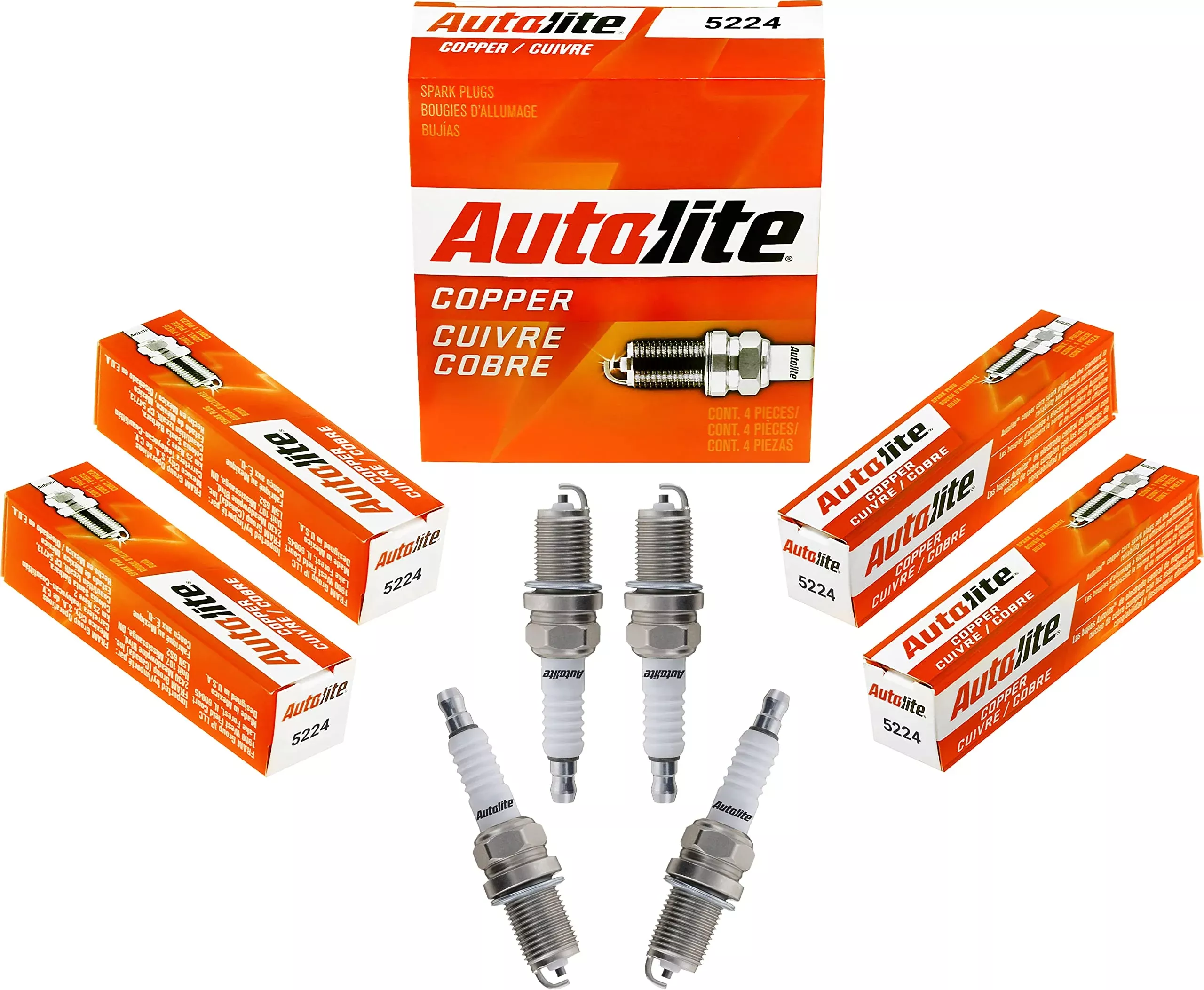 Autolite 5224 Copper Resistor Automotive Replacement Spark Plug (1 Pack)