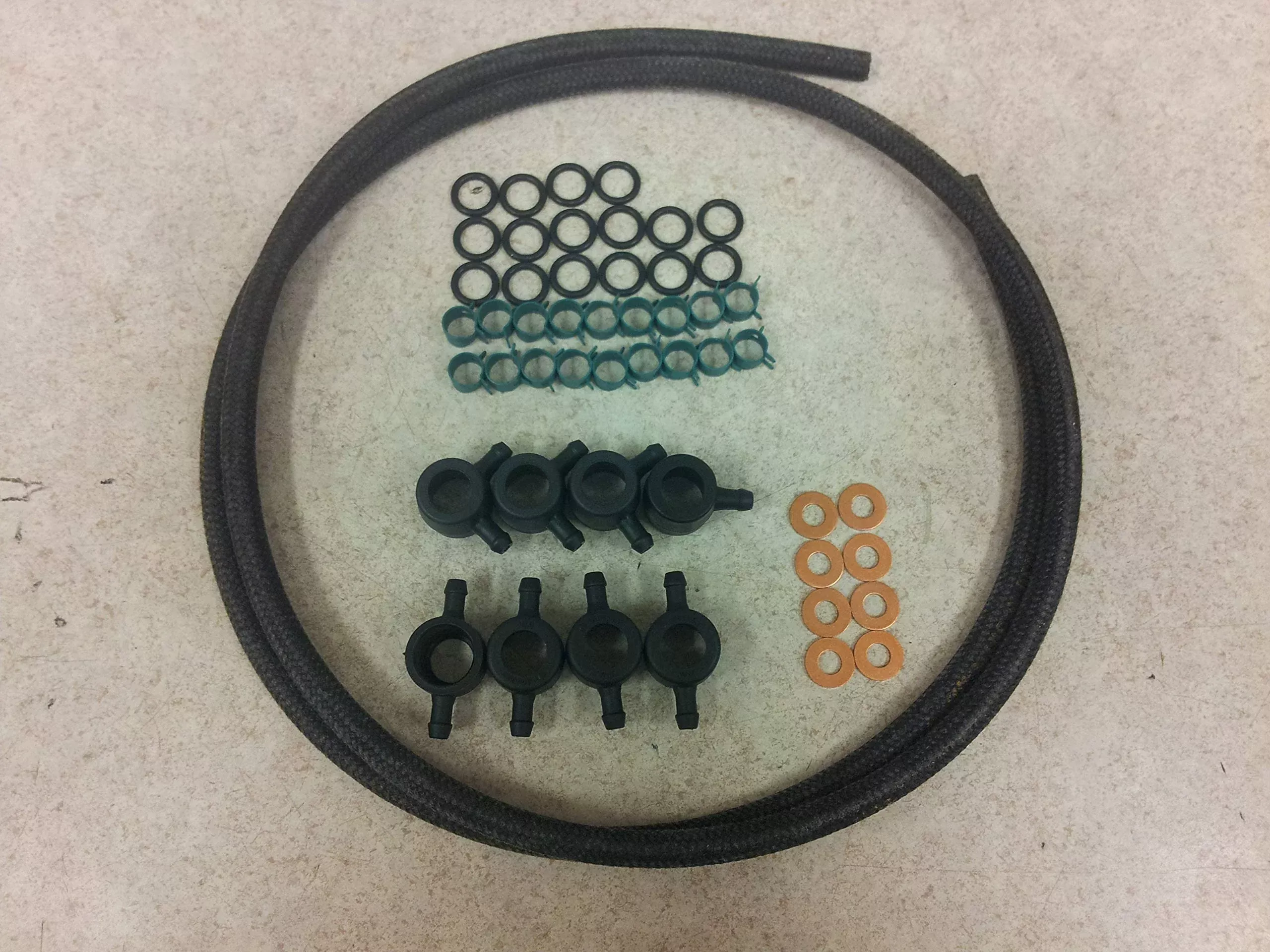 Badger Diesel Injector Return Line Install Kit for Ford/International 6.9/7.3L IDI Diesel (1983-91)