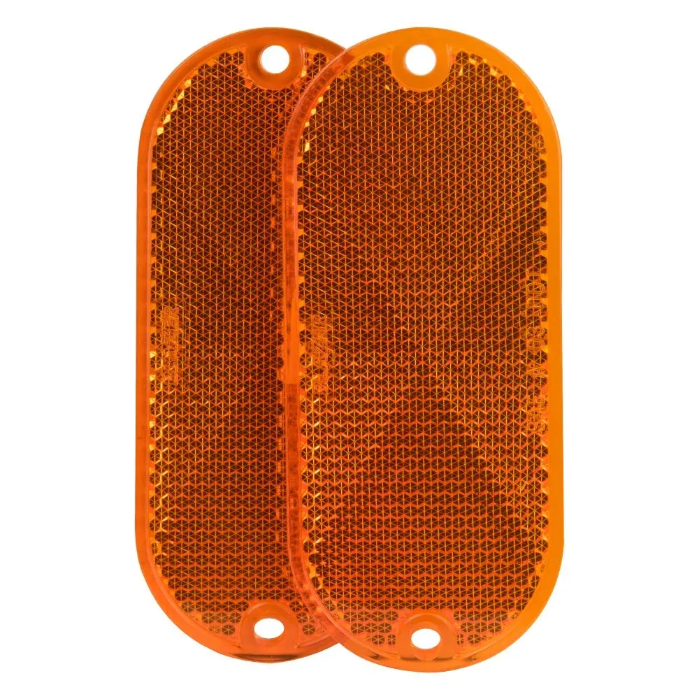 Blazer International B278Saw Oblong Stick-On Reflectors, Amber, 2 Pack