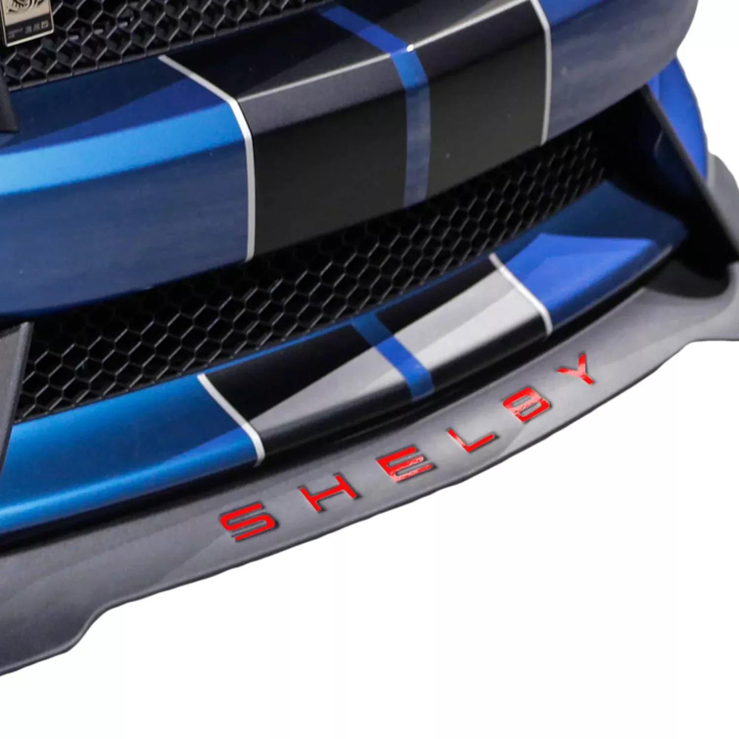 Bogar Tech Designs Vinyl Decal Letters for Mustang GT350 (2015-2019) – Gloss Red Front Lip Splitter