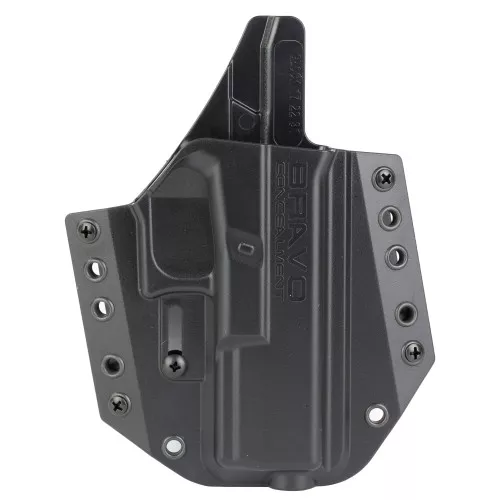 Bravo Concealment BCA, OWB Concealment Holster, 1.5" Belt Loops, Fits Glock 17/31/32/47, Right Hand, Black, Polymer, Does not fit Glock Gen 5 40SW BC10-1002
