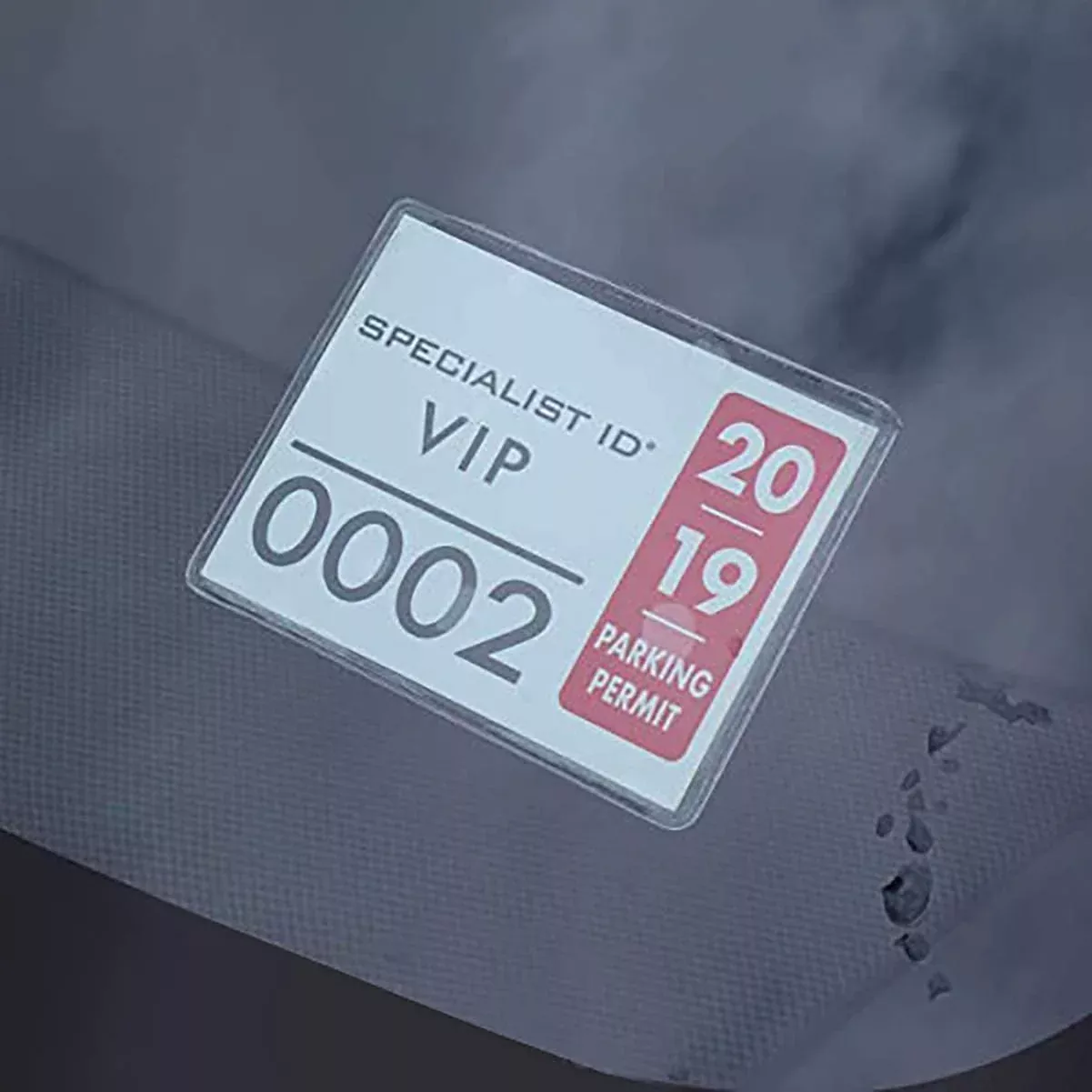 Bulk 100 Pack – Parking Permit Holder For Car Windshield – Clear Adhesive Parking Tag Pouch – Vinyl Plastic Document Protector Holds Large Parking Placard, Pass, Decal Or Sticker (Up To 4 X 3 Badge)