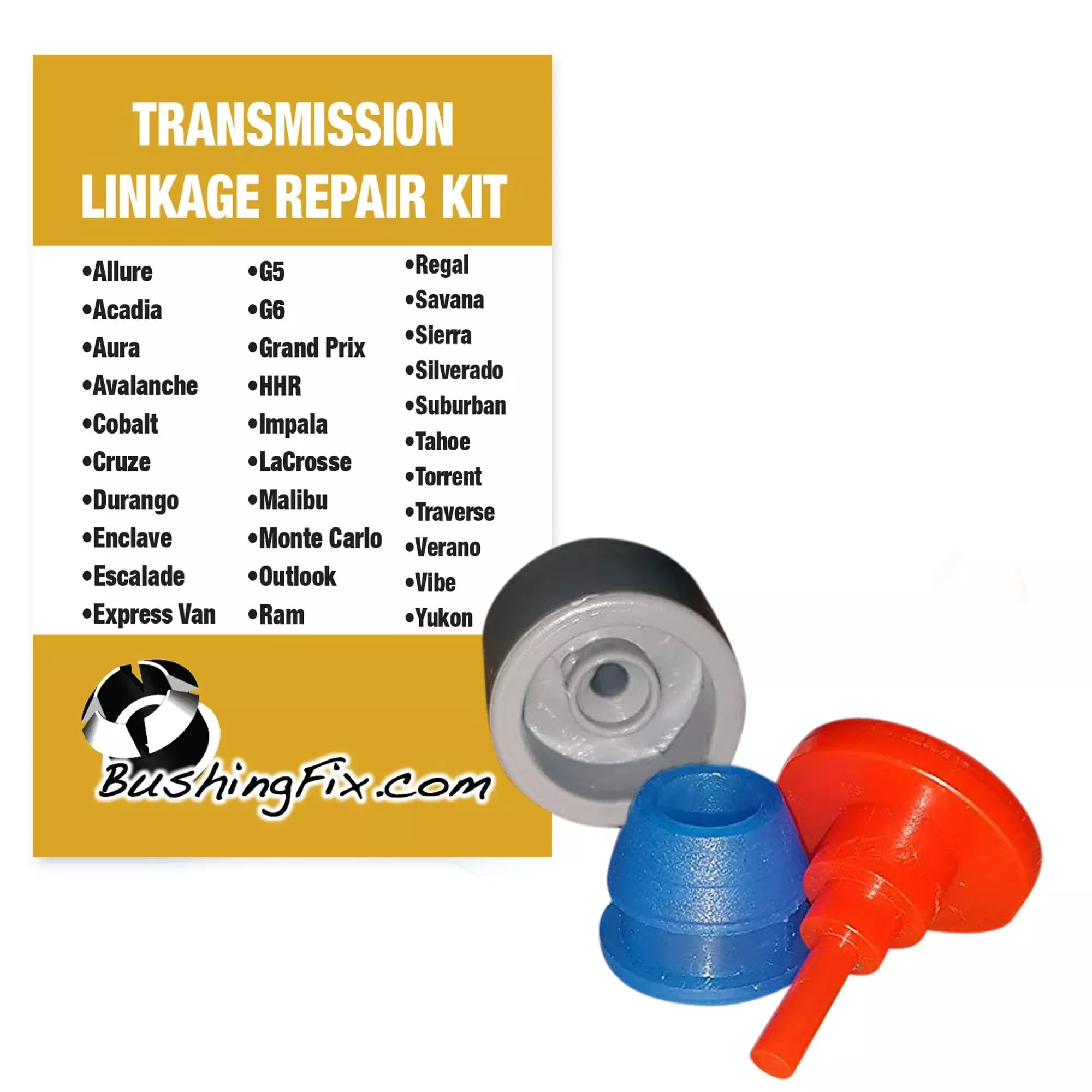 Bushingfix Im1Kit1 – Transmission Shift Cable Bushing Repair Kit – Automatic Transmission Linkage Repair Kit, Transmission Repair Kit, Shifter Cable Bushing Fix, Shift Linkage Bushing Replacement