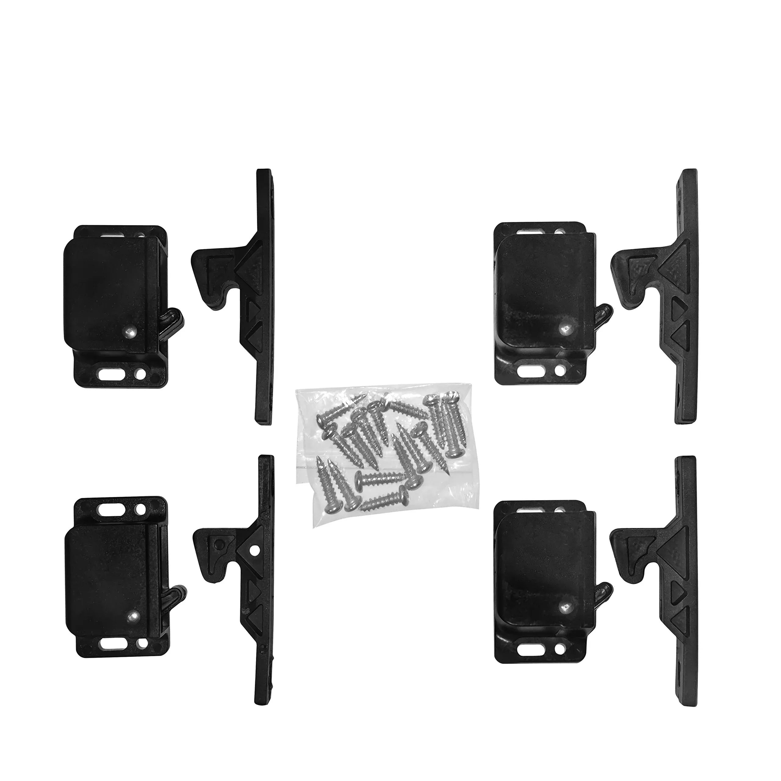 Camp’N – 4 Pack – Rv Cabinet Latch – Push Catch – Rv Drawer Latches And Catches – Holder For Rv Cabinet Doors W/Mounting Hardware – 5 Lbs Pull Force – Rv, Trailer, Camper, Motor Home, Cargo Trailer