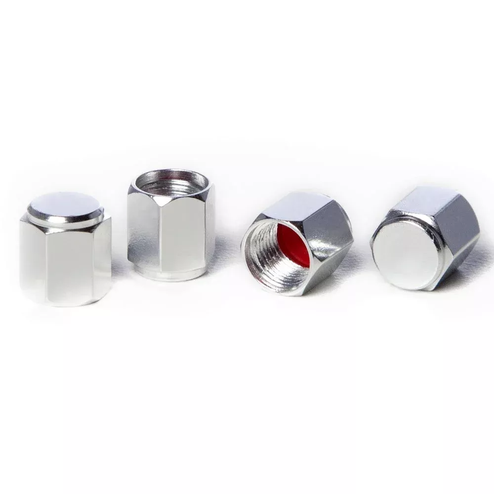 Circuit Performance Vc5 Series Silver Aluminum Valve Stem Caps (Set Of 4)
