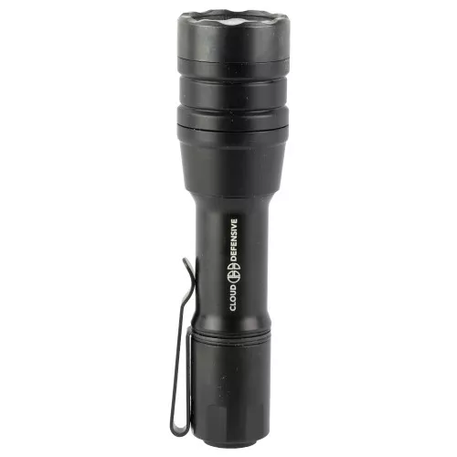 Cloud Defensive MCH Duty, High-Output Handheld Light, 1,800 Lumens, 50,000 Candela, Tool Steel Bezel Ring, 5 Mode Programmable Output, 3 ND Protectors, Accepts 18350 and CR123A Batteries, Black CD2203-DF-P-BLK