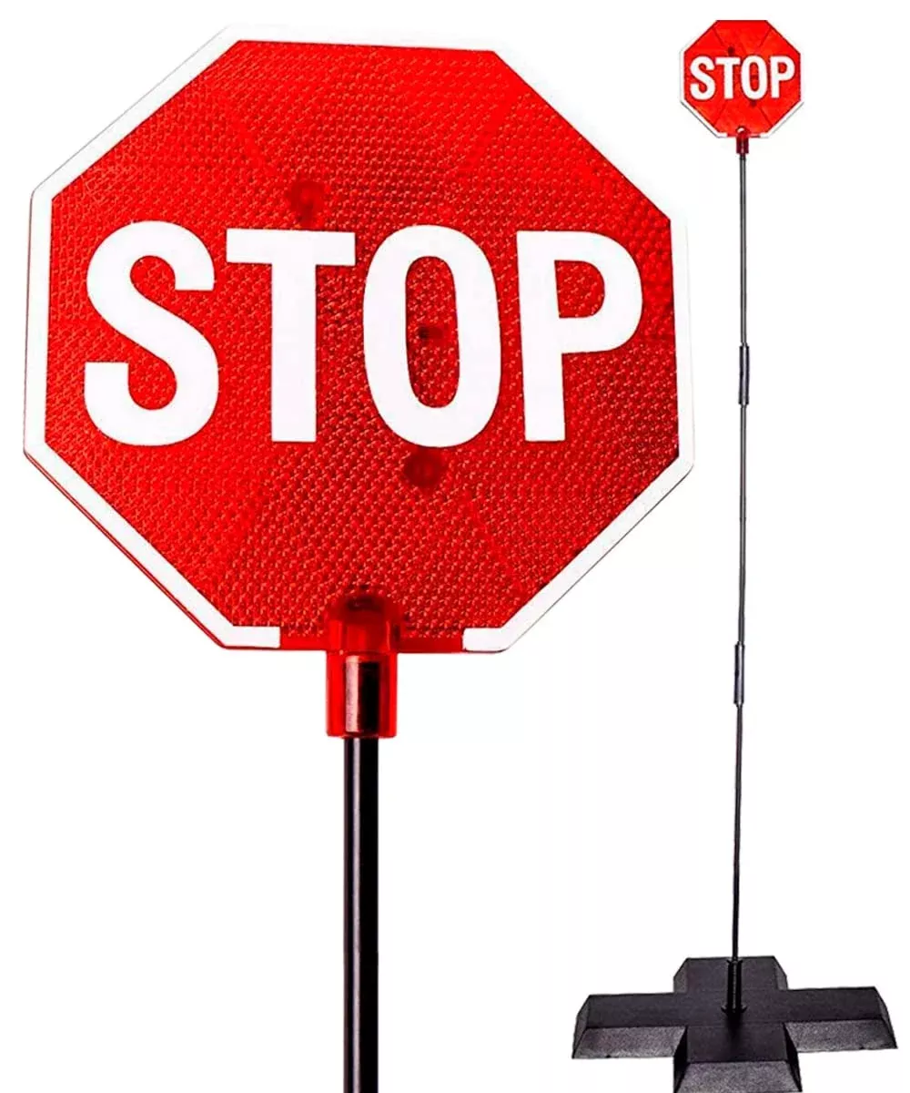 Cobra Tuning LED Stop Sign Parking Assistant – Flashing Signal, Black Plastic