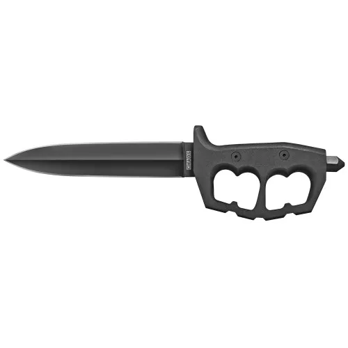 Cold Steel Chaos Double Edge, Fixed Blade Knife, 7.5" Blade, Plain Edge, SK-5 High Carbon Steel, Includes Secure-Ex Sheath CS-80NTP