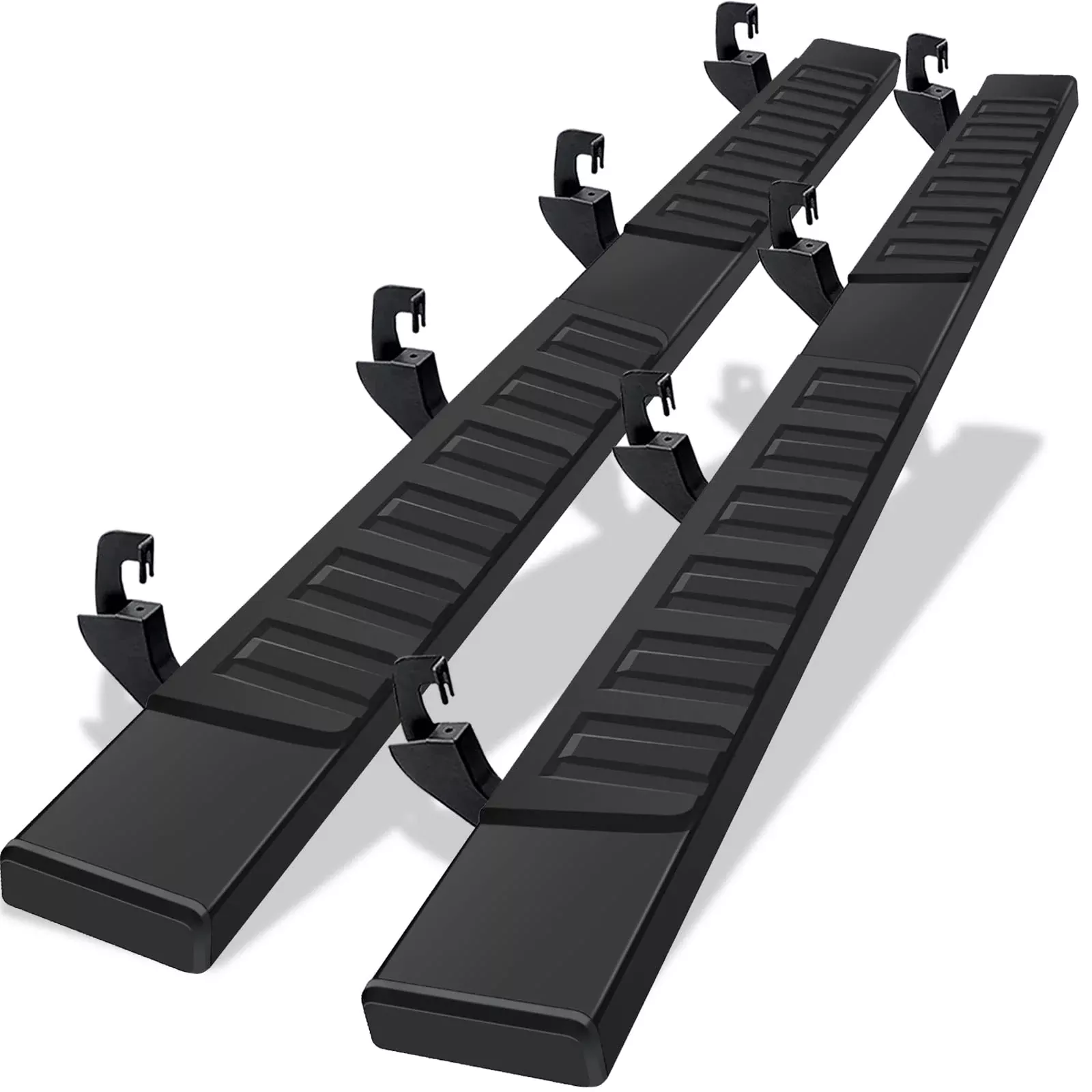Comnova 6 Running Boards Compatible With 07-18 Silverado/Sierra 1500 Crew Cab, 07-19 2500 3500Hd, 2019 Ld/Limited Crew Cab. Running Boards For Silverado Crew Cab(Incl. 8 Brackets And Plastic Covers)