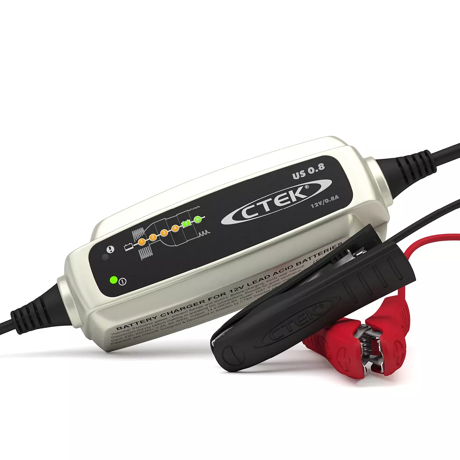 Ctek (56-865) Us 0.8 12 Volt Fully Automatic 6 Step Battery Charger,Black