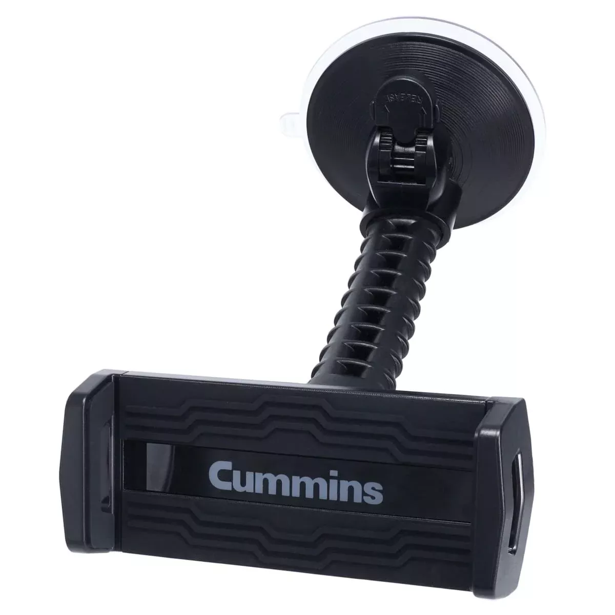 Cummins Tablet Mount CMNWSTBLT - Suction Cup Holder for Car Window/Dash, Black, Universal Compatibility, Durable Plastic