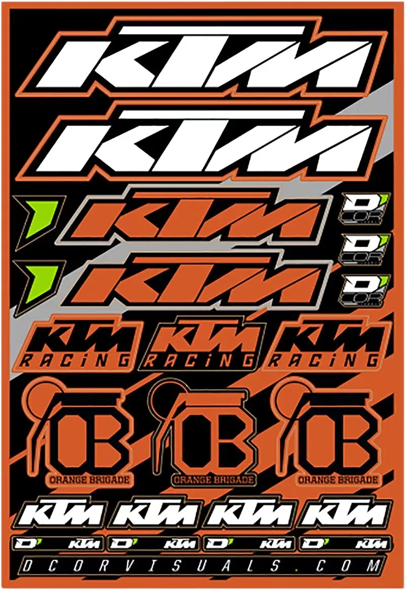 D’Cor Visuals 40-30-100 Ktm Decal Sheet, 1 Pack