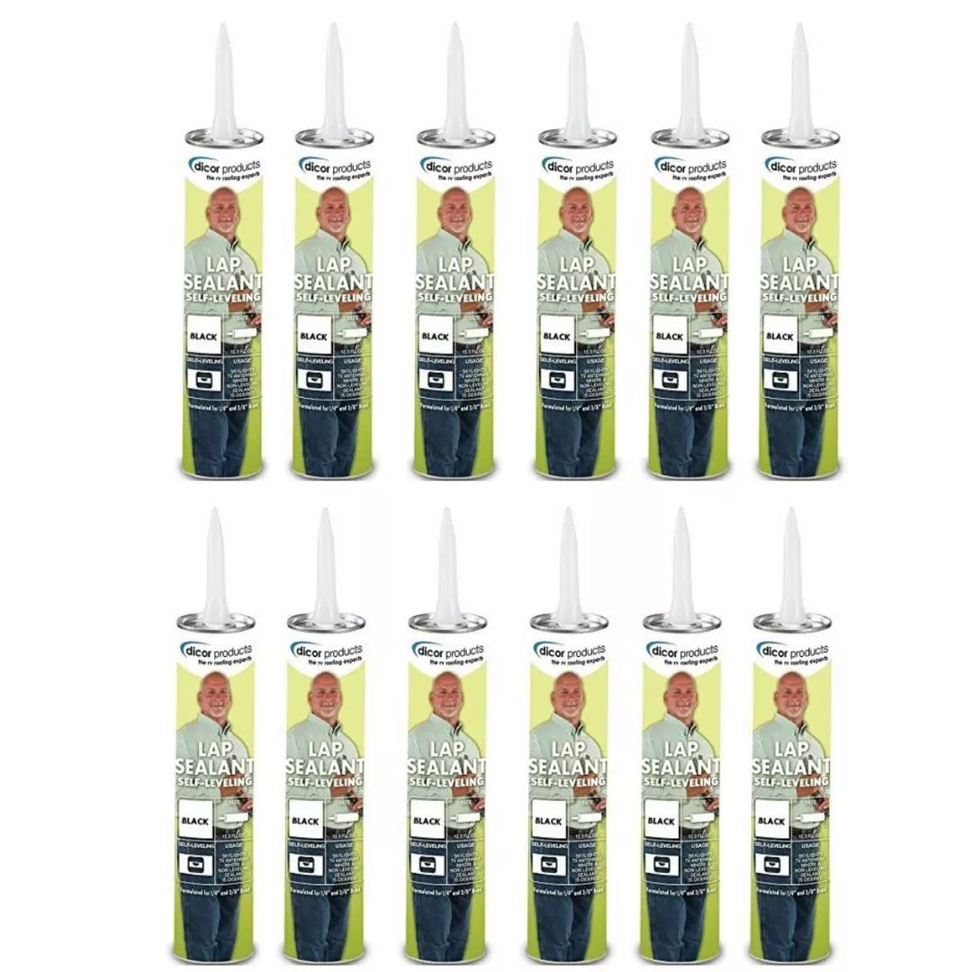 Dicor 501Lsb-1 Epdm Lap Sealant, Self-Leveling, Black (12 Pack)