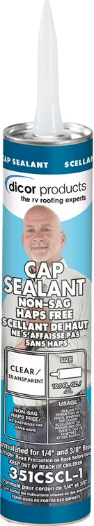 Dicor Corp Cap Sealant Clear 351CSCL-1