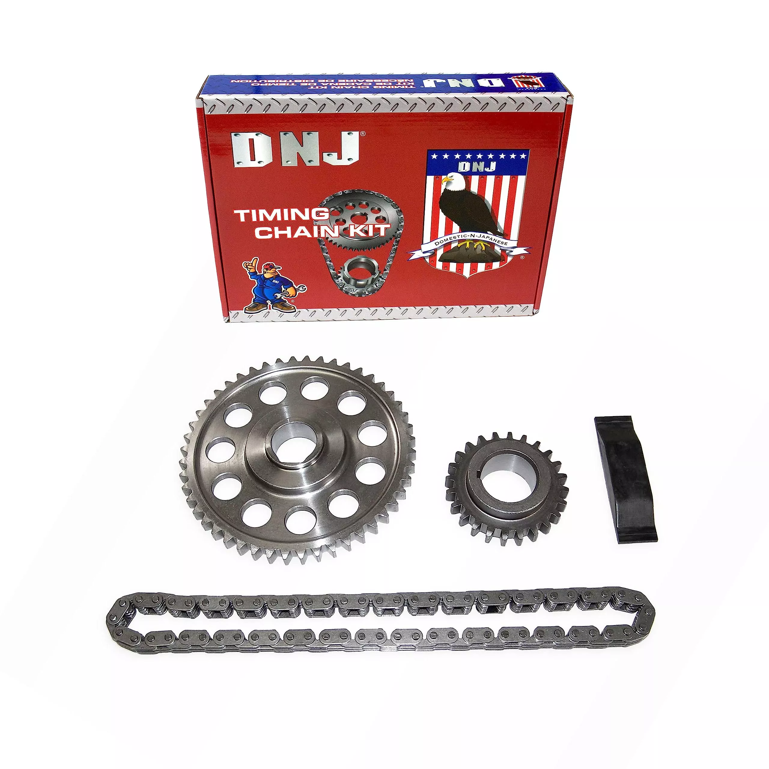 DNJ Timing Chain Kit TK1123 for 1999-2006 Jeep Cherokee, Grand Cherokee, Wrangler 4.0L L6 12V 242cid
