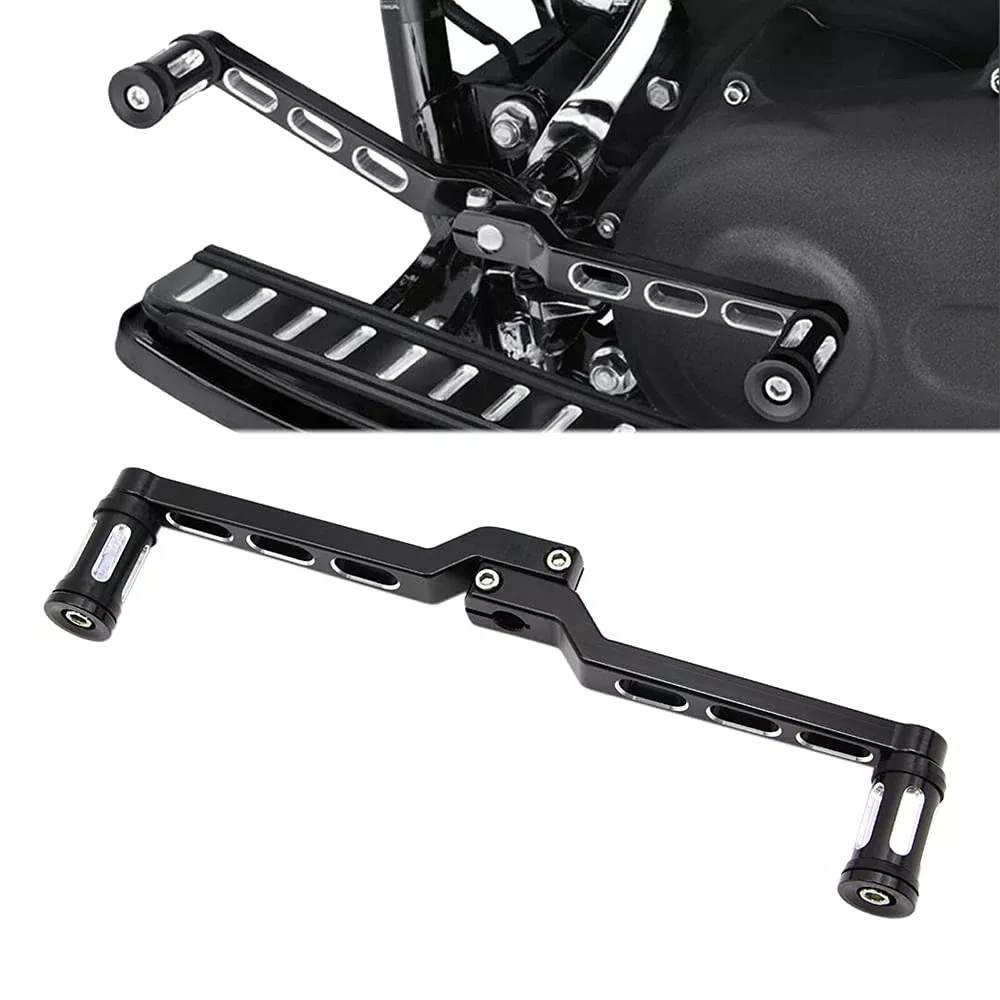 Dreamseek Motorcycle Heel Toe Gear Shift Lever + Shift Peg For Harley Fl Softail/Touring Electra Glide Road King Road Glide Flhx Street Glide/Tri Glide Trikes Shifter Levers (Black)