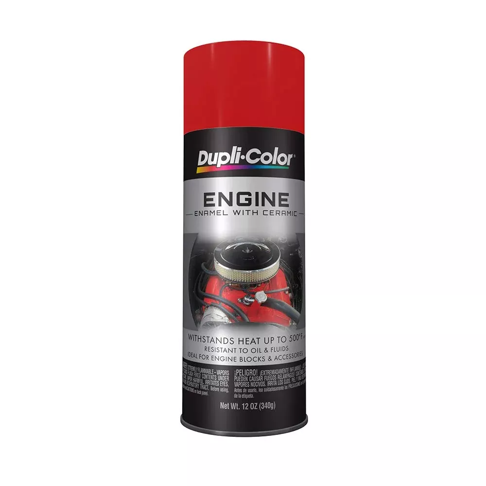 Dupli-Color (Ede165307-6 Pk) Red Engine Enamel With Ceramic – 12 Oz. Aerosol, (Case Of 6)
