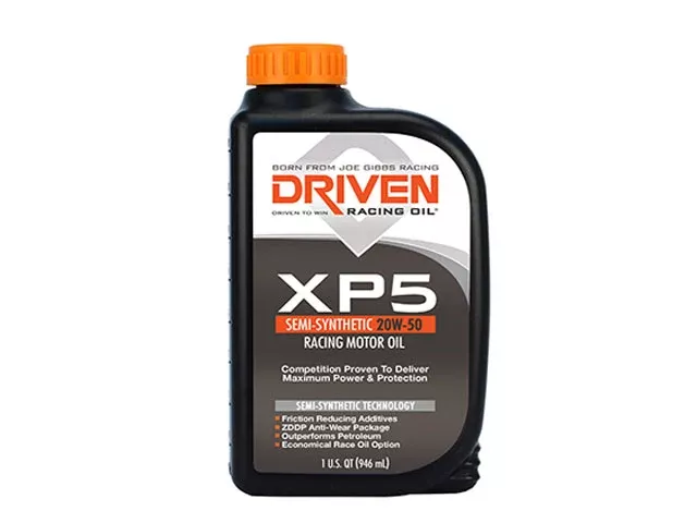 Engine Oil – Driven XP5 Racing – 20W-50 Semi-Synthetic (1 Quart) 00906