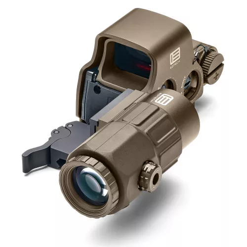 EOTECH EXPS3-0 Holographic Sight, Red 68 MOA Ring with 1 MOA Dot Reticle, Night Vision Compatible, Side Button Controls, Quick Disconnect Mount, Includes G33 3X Magnifier, Tan HHSVIIITAN