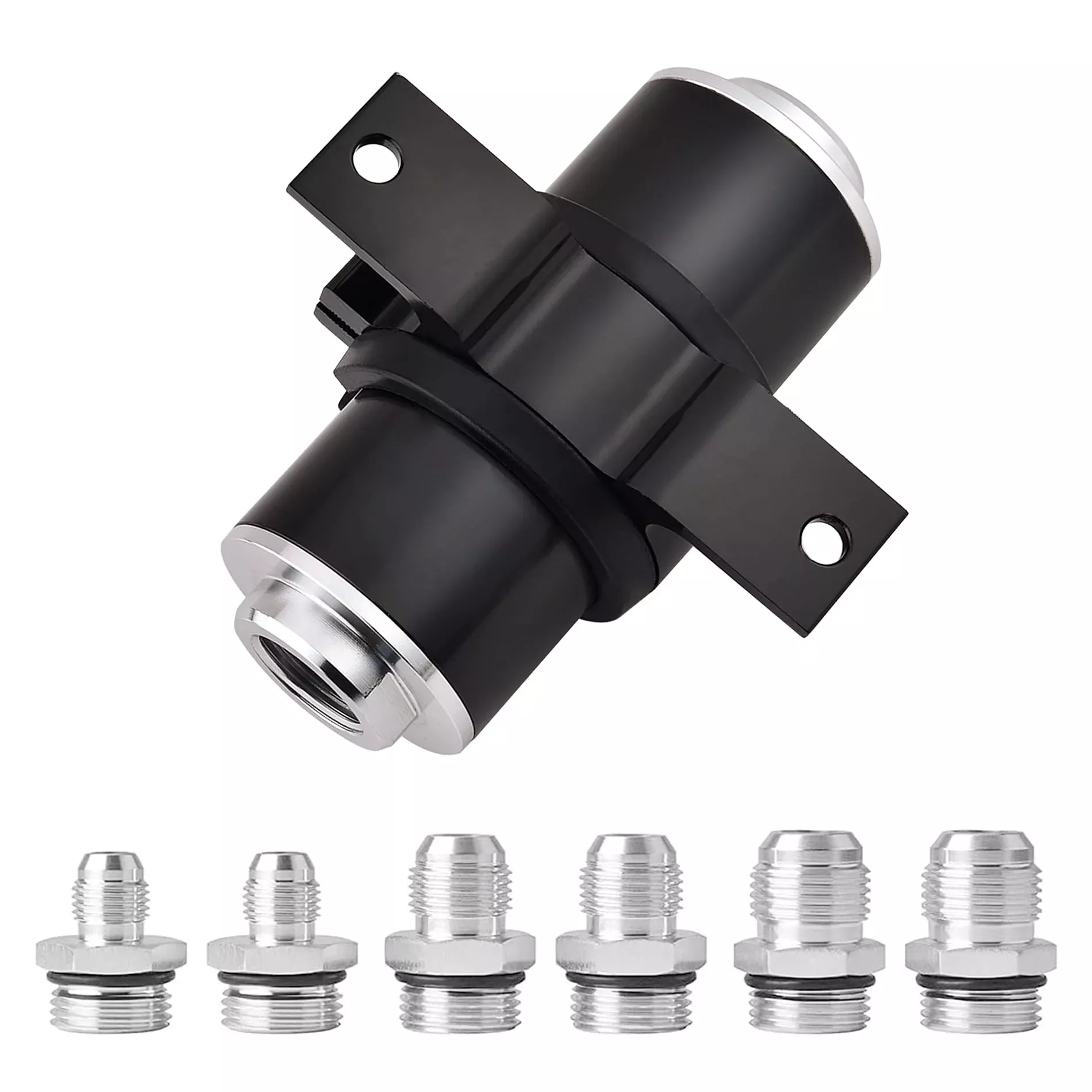 Evil Energy 30 Micron Inline Fuel Filter With 6An 8An 10An Adapter&Bracket Clamp 60Mm Universal