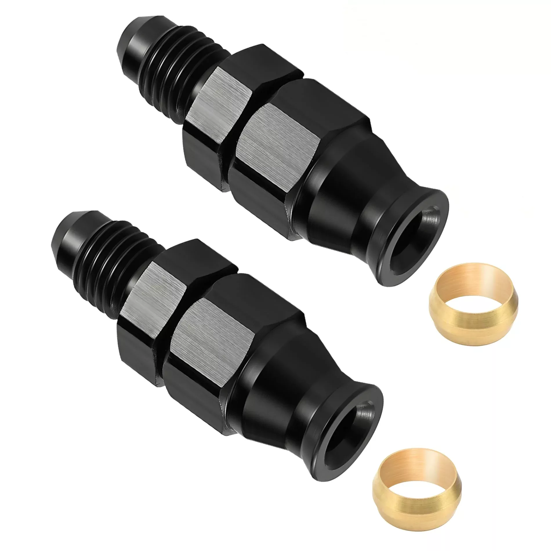 EVIL ENERGY 6AN Male to 3/8″ Compression Fitting Adapter – Aluminum, 2PCS
