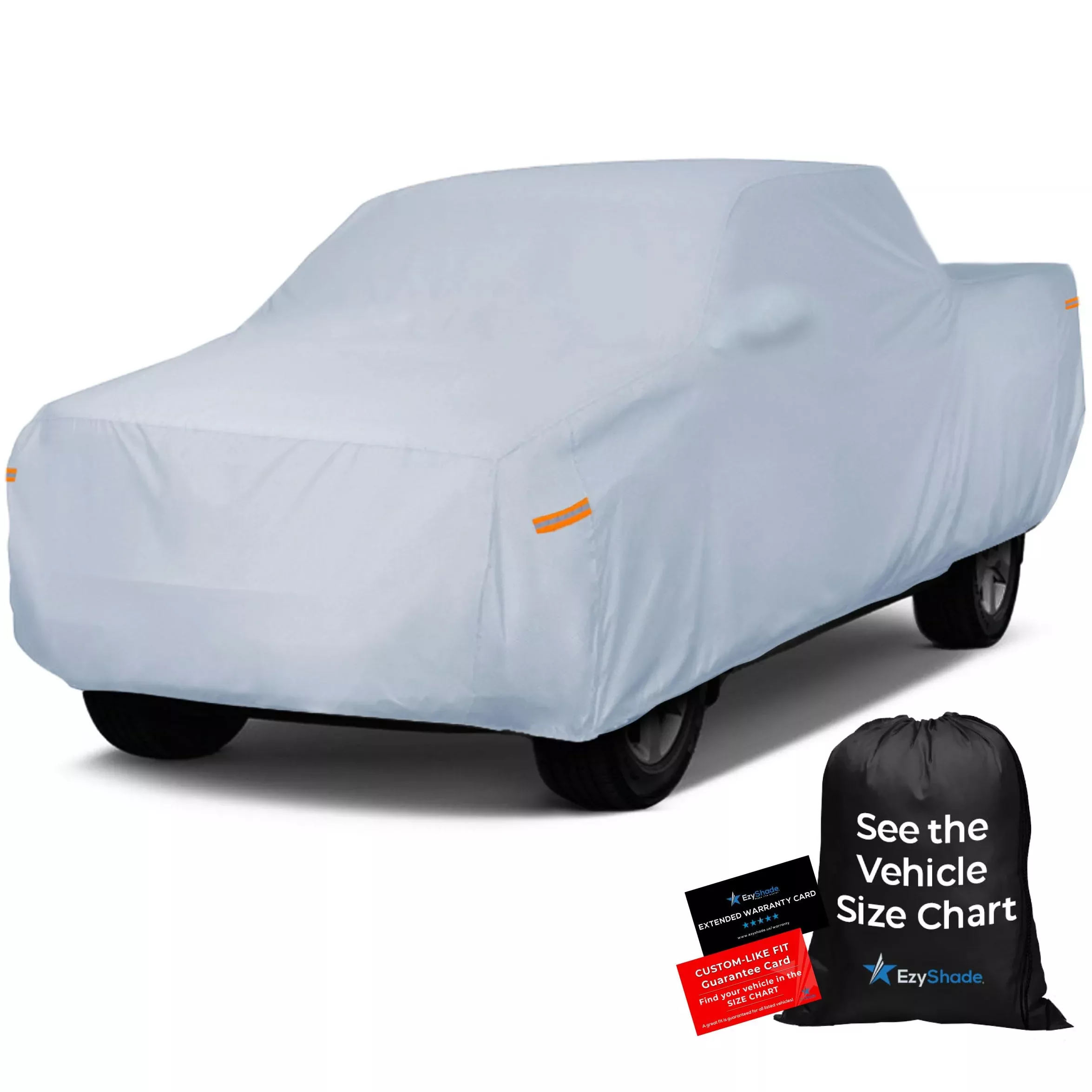 Ezyshade 10-Layer Truck Cover Waterproof All Weather. See Vehicle Size-Chart For Accurate Fit. Full Outdoor Pickup Truck Covers For Silverado F150 Ram 1500. Sun Wind Rain. Size T4 (See Size Chart)