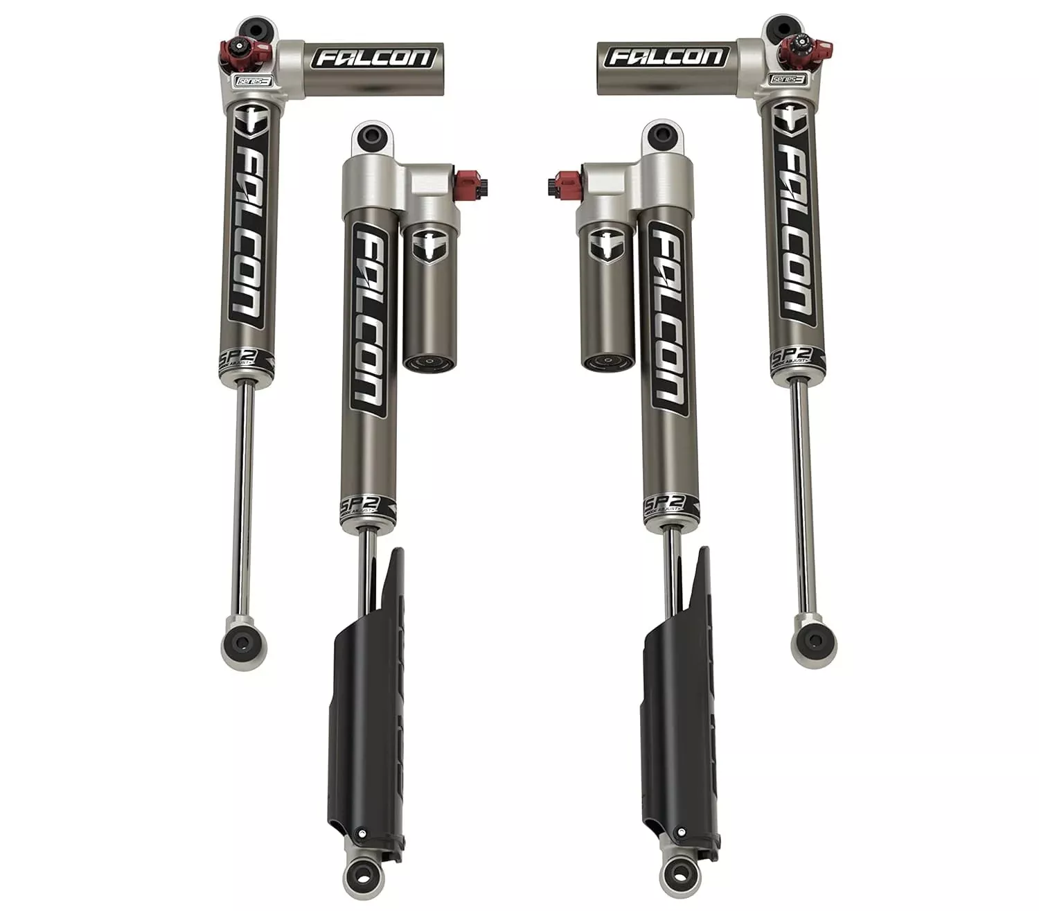 Falcon JT Falcon SP2 Piggyback Shocks – Fast Adjust for 3.5-4.5” Lift, Aluminum, Model 14-02-33-400-200