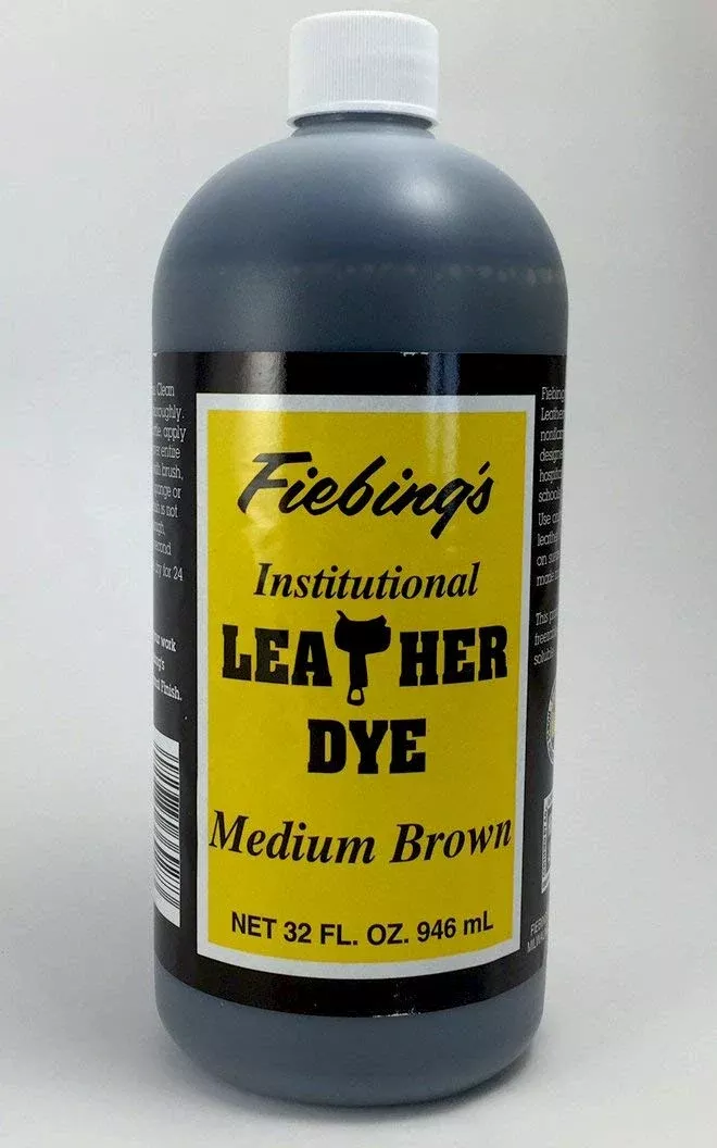 Fiebing’s Leather Dye – Alcohol-Based Medium Brown 32 oz – Permanent Penetrating Dye for Leather