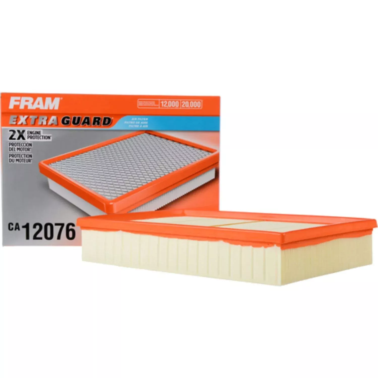 Fram Extra Guard Flexible Panel Engine Air Filter Replacement, Easy Install W/Advanced Engine Protection And Optimal Performance, Ca12076