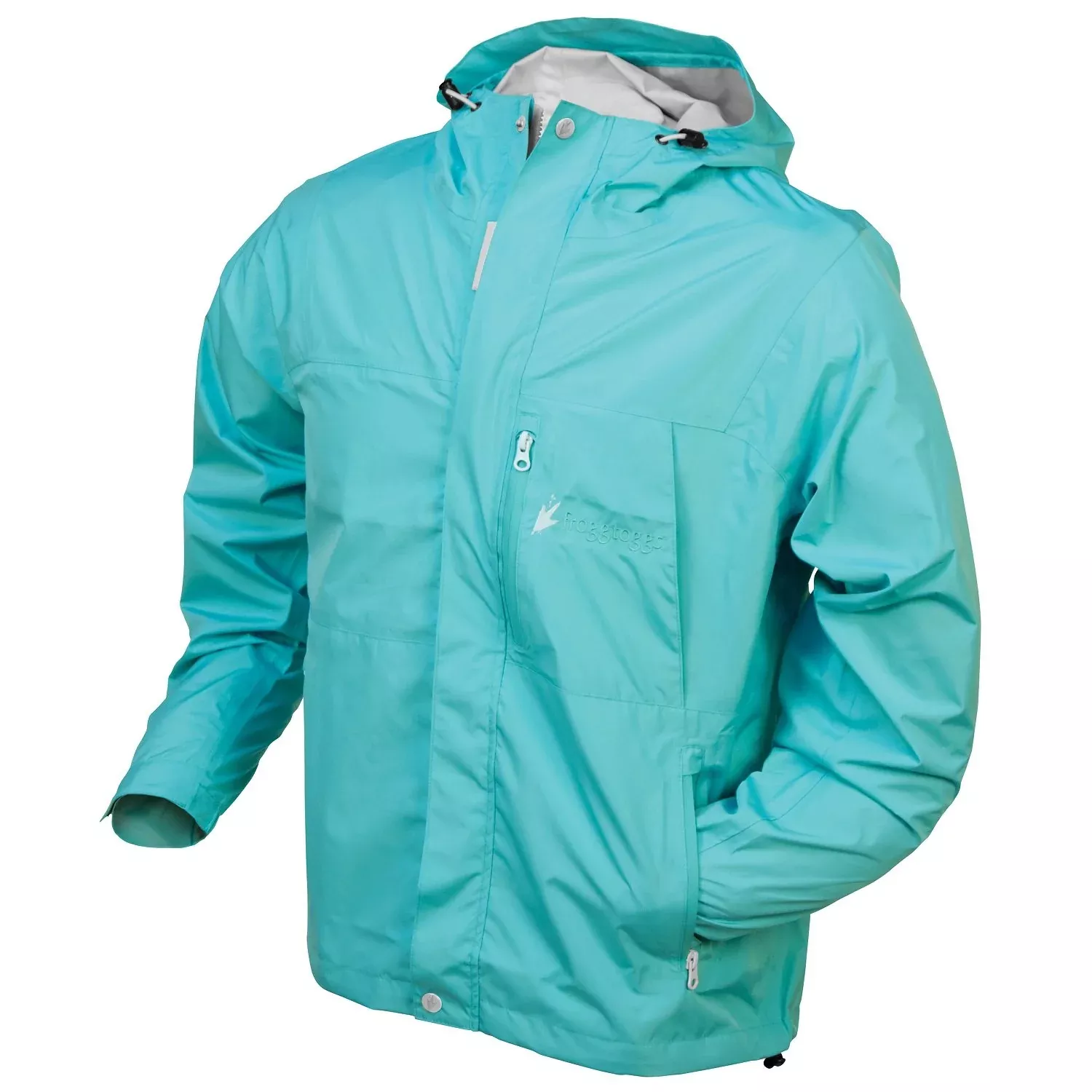 Frogg Toggs Womens Java Toadz 2.5 Ultra Light Waterproof Breathable Rain Jacket, Seafoam, Medium Us