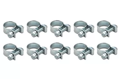 Fuel Injector Style Mini Hose Clamp: 10mm-12mm (