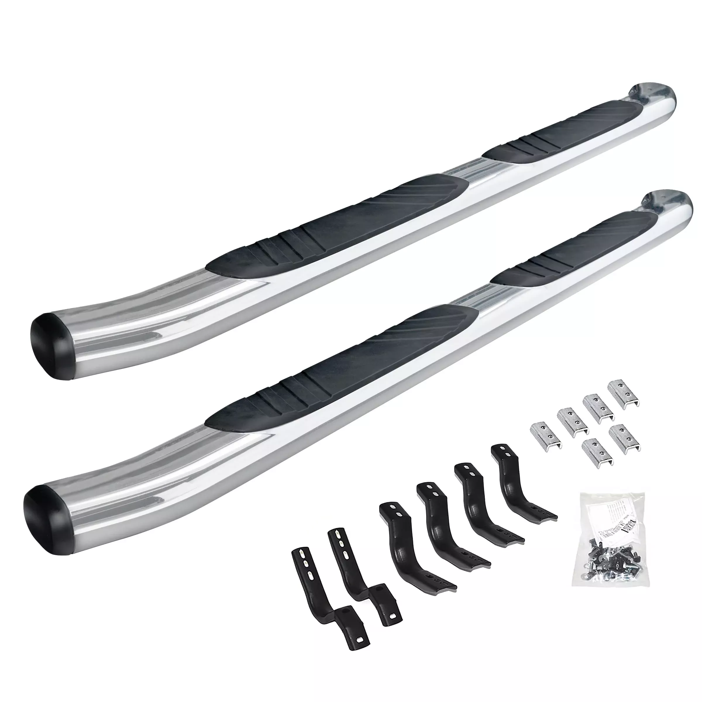 Go Rhino 5' Oe Xtreme Composite Sidesteps & Brackets | Composite, Chrome | 685451687Cc | Fits 2020-2024 Jeep Gladiator Jt, 4-Door